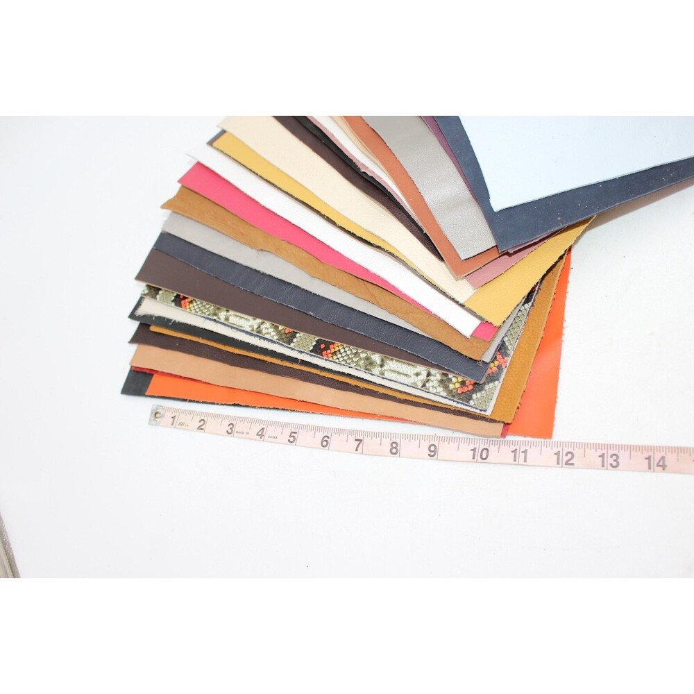 30 Real Leather Sheets Craft Cutter 8x12" Colorful Fun Patterns Colors Snake - Picture 6 of 10